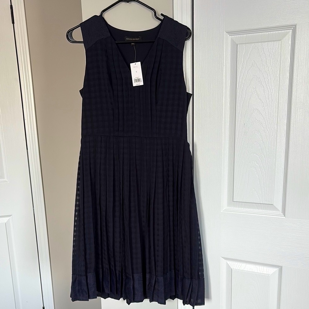 Banana Republic NWT Elegant Navy Sleeveless Dress